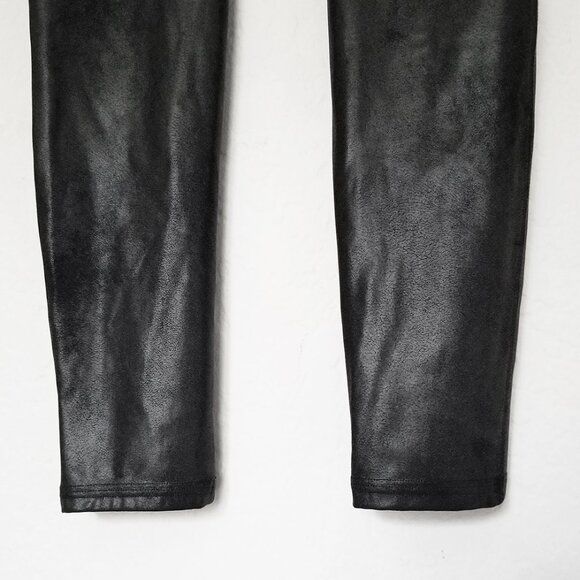 Spanx Faux Leather High Waist Slimming Tummy Control Leggings L Black $98 Slim - Picture 9 of 16